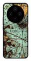 Map Design Metal Mobile Case for Vivo X100 5G   (Design No -54)