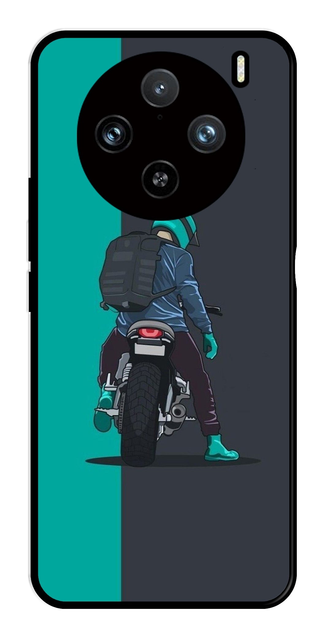 Bike Lover Metal Mobile Case for Vivo X100 Pro 5G   (Design No -05)