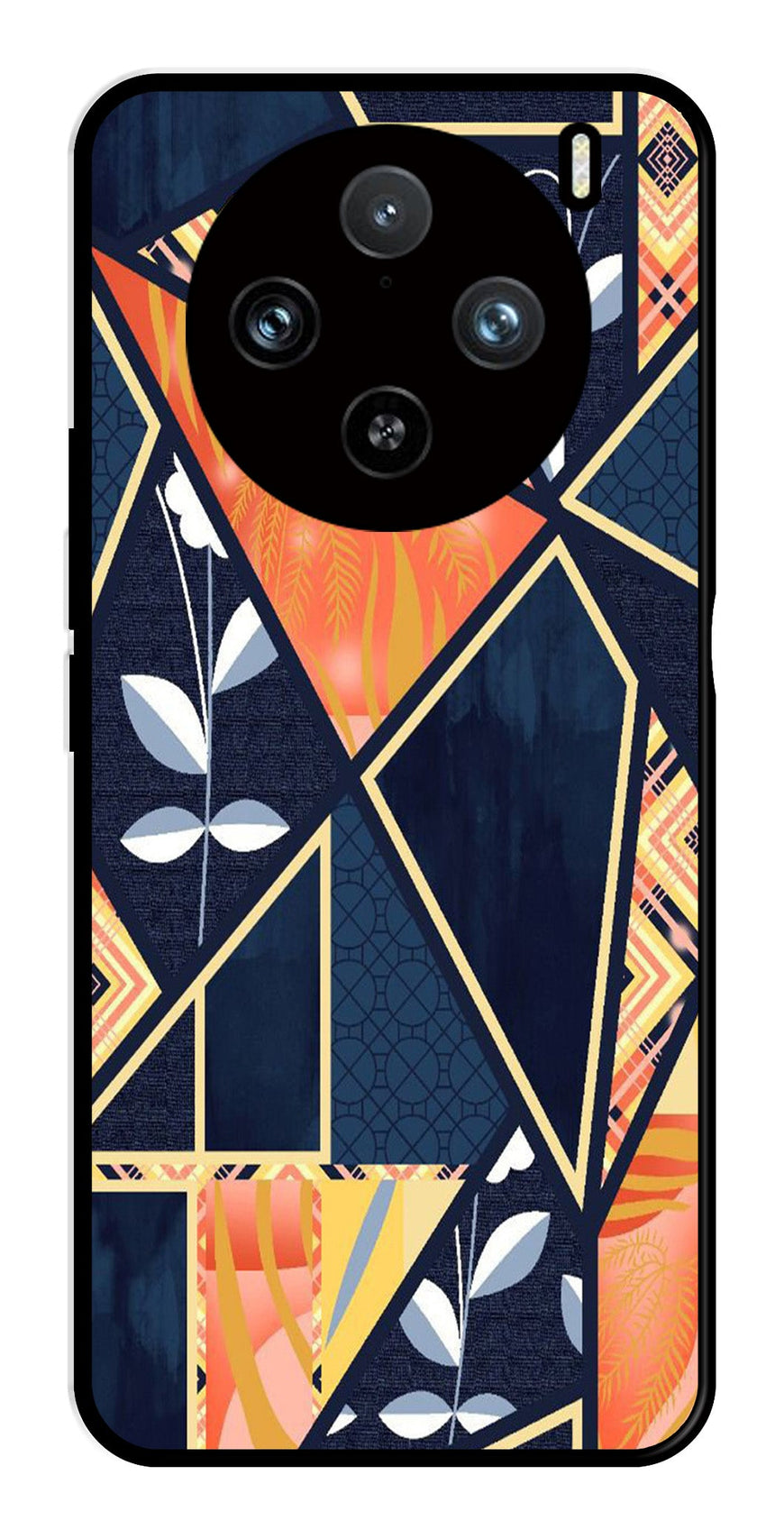 Marble Design Metal Mobile Case for Vivo X100 Pro 5G   (Design No -07)