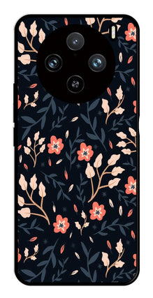 Floral Pattern Metal Mobile Case for Vivo X100 Pro 5G