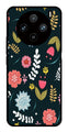 Floral Pattern2 Metal Mobile Case for Vivo X100 Pro 5G   (Design No -12)