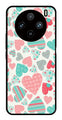 Hearts Pattern Metal Mobile Case for Vivo X100 Pro 5G   (Design No -22)