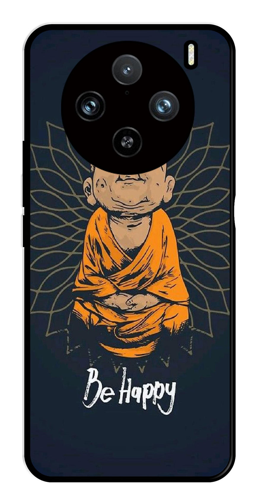 Be Happy Metal Mobile Case for Vivo X100 Pro 5G   (Design No -27)