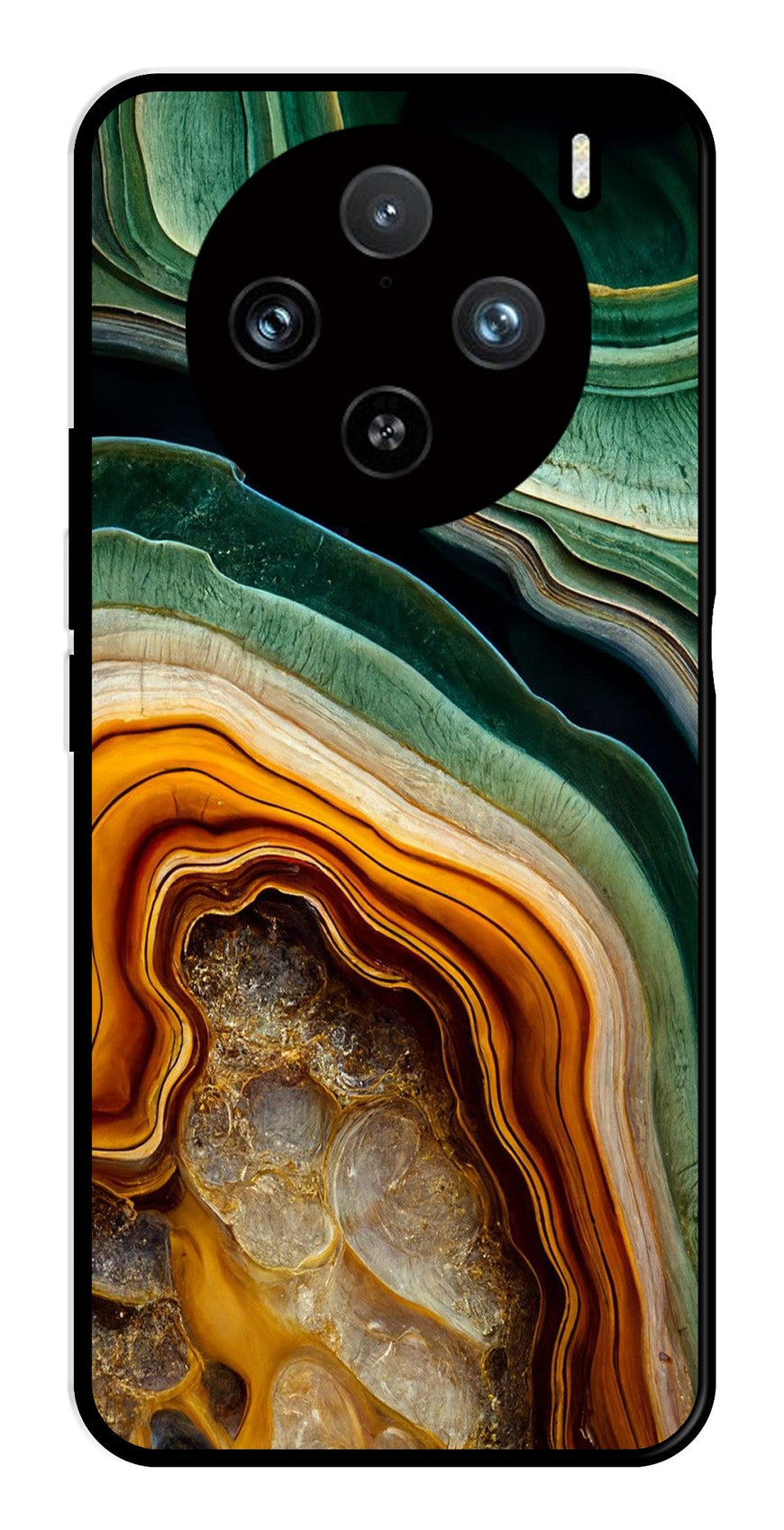 Marble Design Metal Mobile Case for Vivo X100 Pro 5G   (Design No -28)