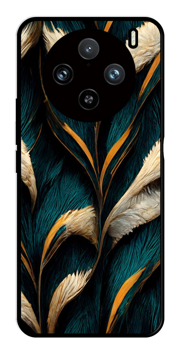 Feathers Metal Mobile Case for Vivo X100 Pro 5G   (Design No -30)