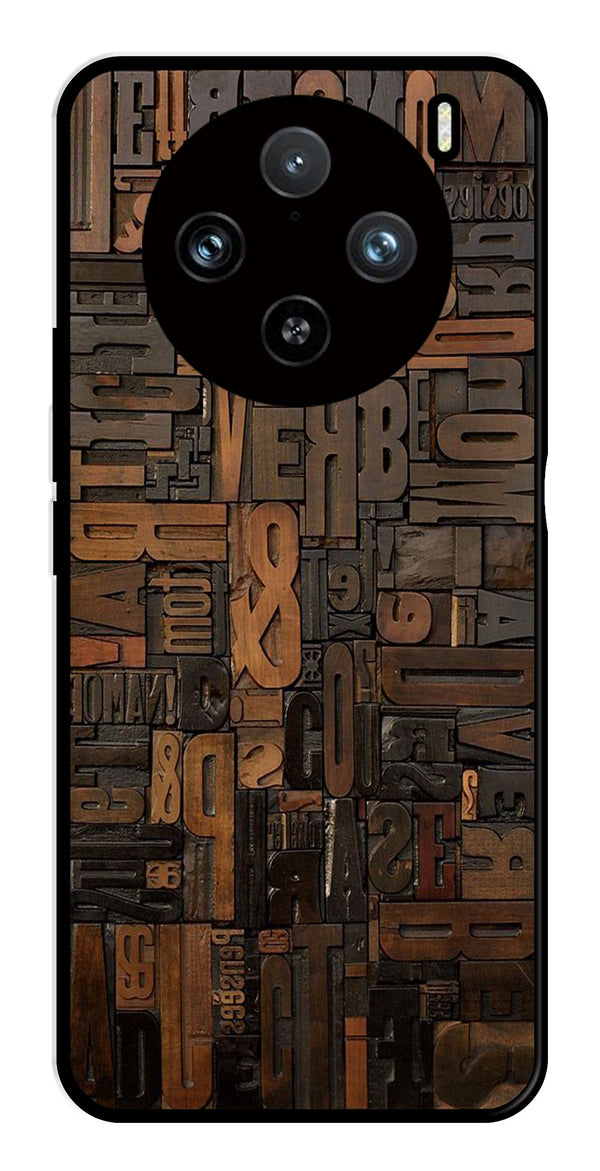 Alphabets Metal Mobile Case for Vivo X100 Pro 5G   (Design No -32)
