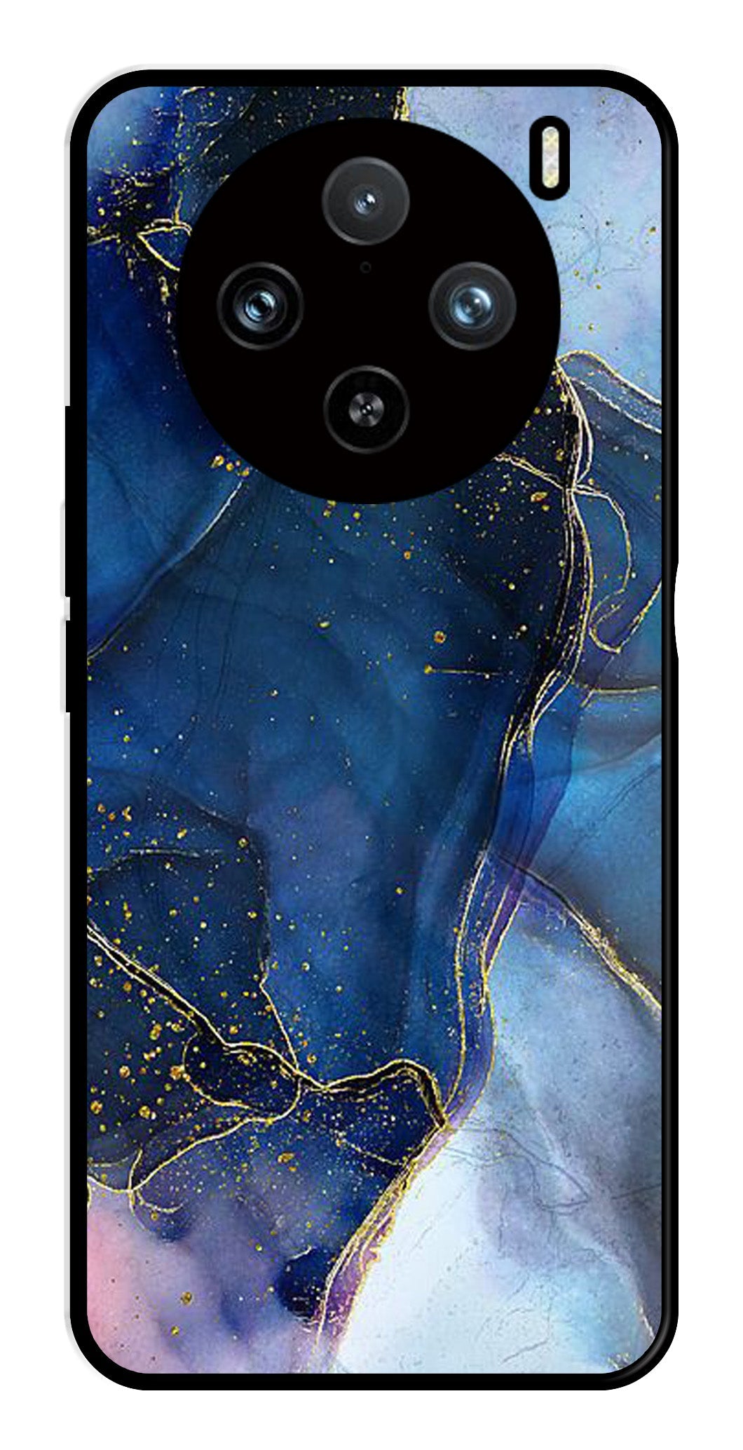 Blue Marble Metal Mobile Case for Vivo X100 Pro 5G   (Design No -34)