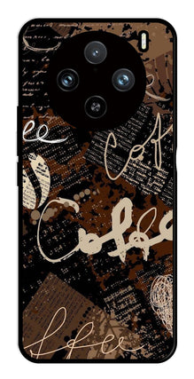 Coffee Pattern Metal Mobile Case for Vivo X100 Pro 5G