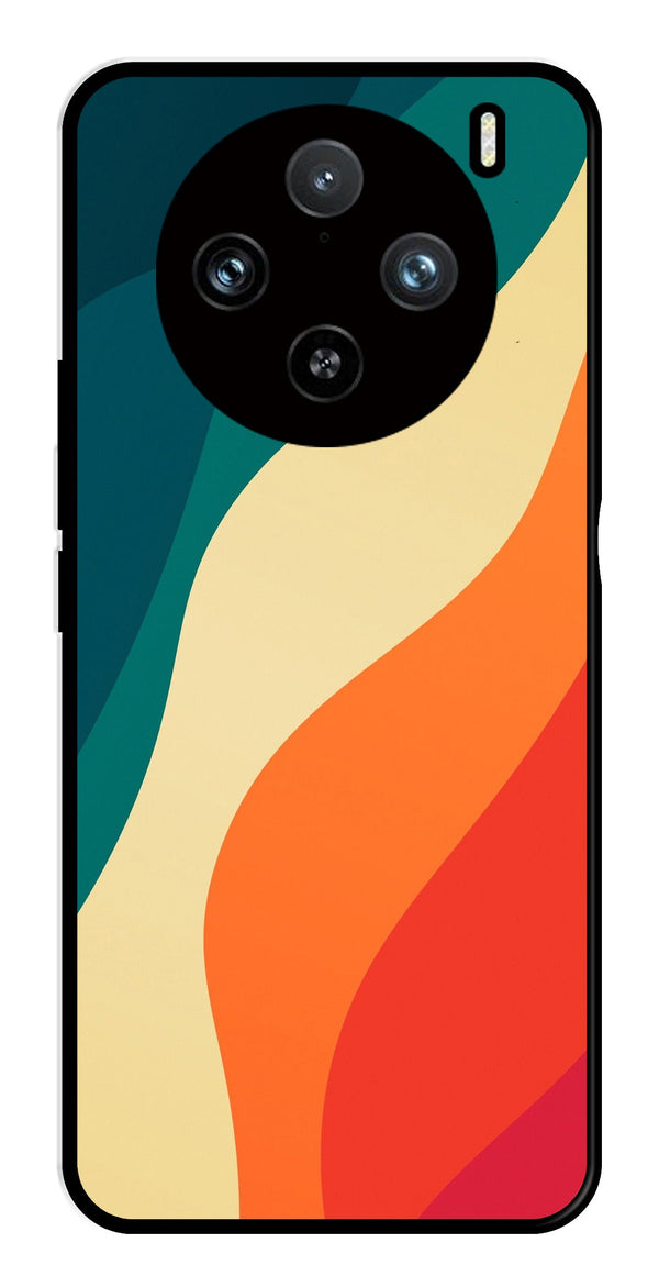 Muted Rainbow Metal Mobile Case for Vivo X100 Pro 5G   (Design No -39)