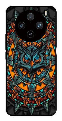 Owl Pattern Metal Mobile Case for Vivo X100 Pro 5G