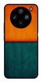 Orange Green Pattern Metal Mobile Case for Vivo X100 Pro 5G   (Design No -45)