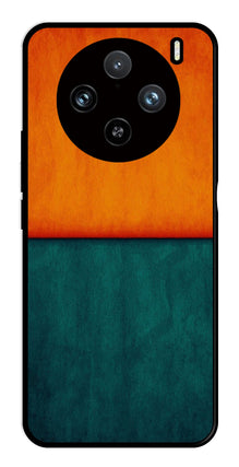 Orange Green Pattern Metal Mobile Case for Vivo X100 Pro 5G