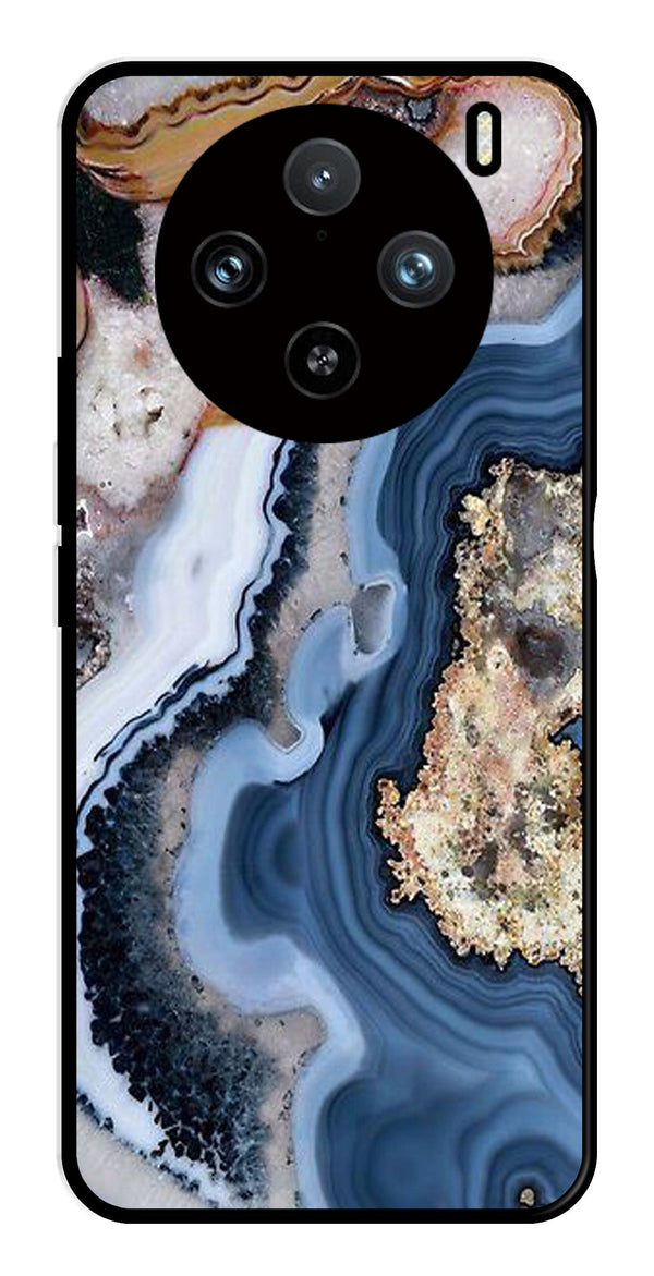 Marble Design Metal Mobile Case for Vivo X100 Pro 5G   (Design No -53)