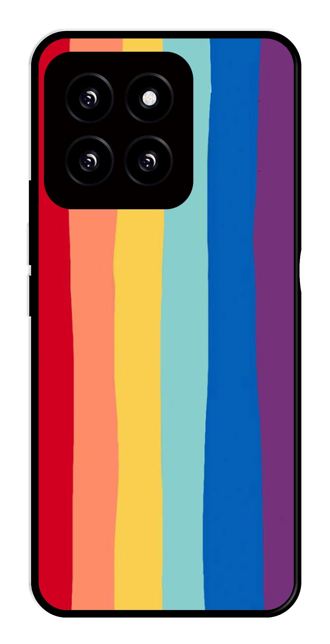 Rainbow MultiColor Metal Mobile Case for Xiaomi 14 5G   (Design No -03)