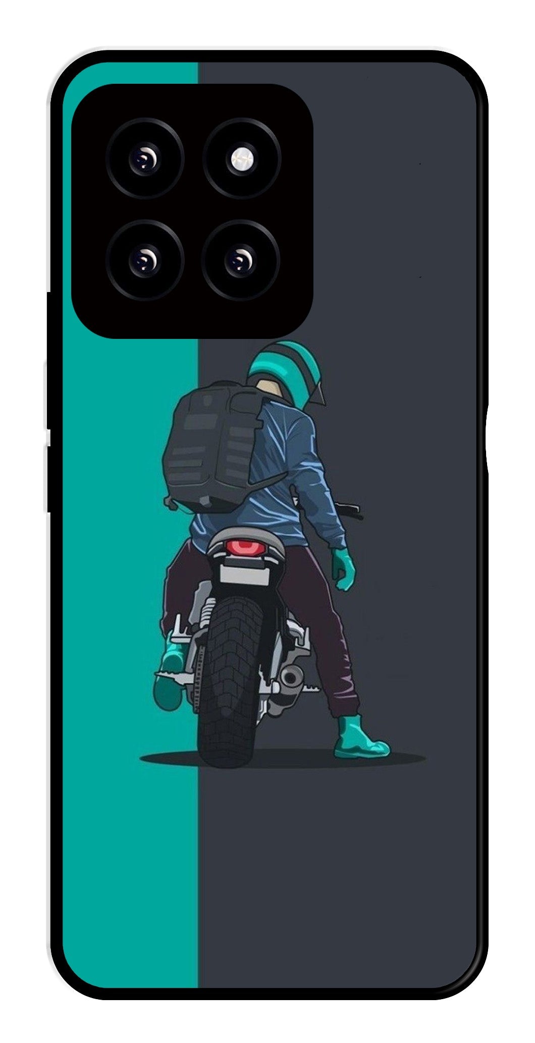 Bike Lover Metal Mobile Case for Xiaomi 14 5G   (Design No -05)