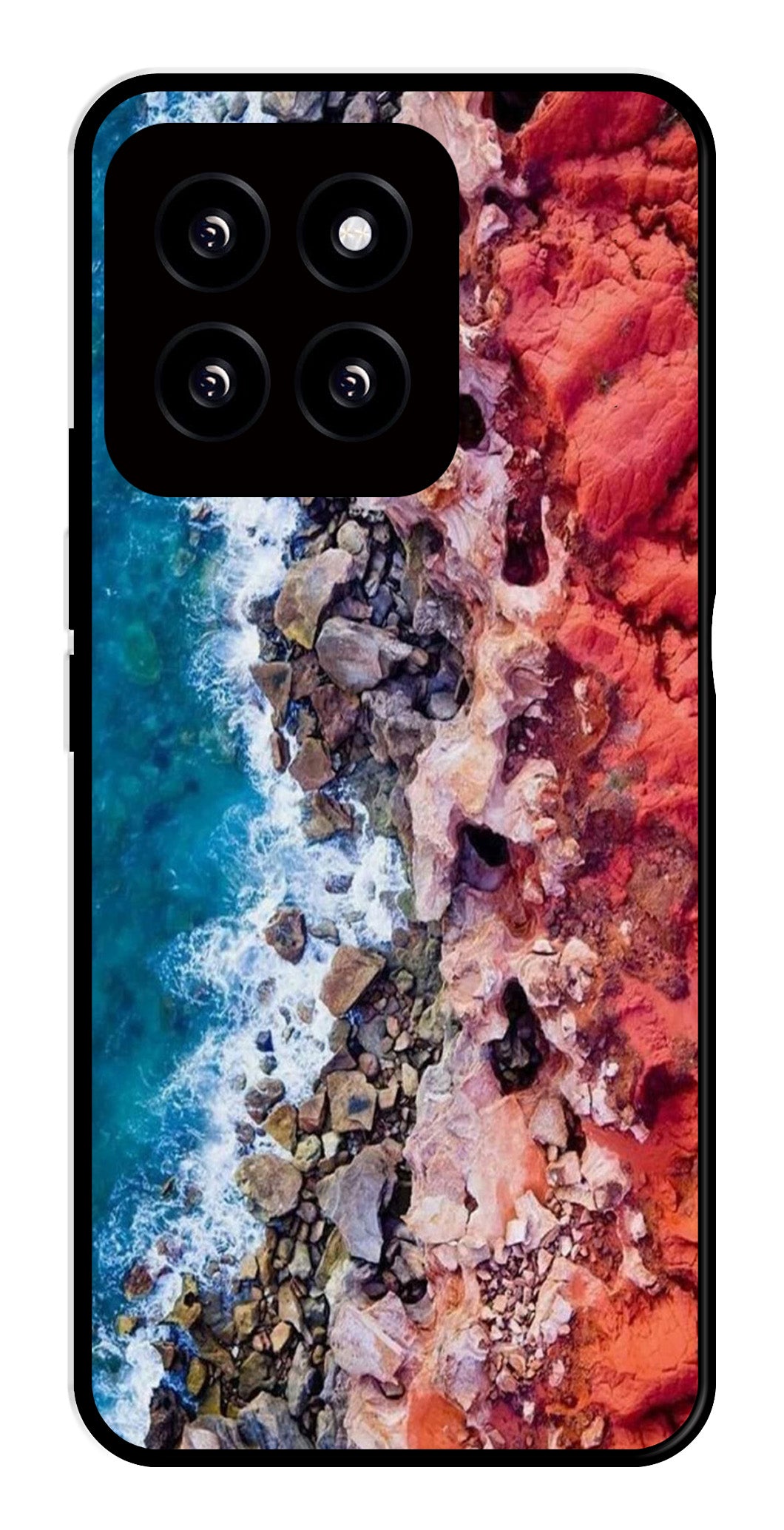 Sea Shore Metal Mobile Case for Xiaomi 14 5G   (Design No -18)