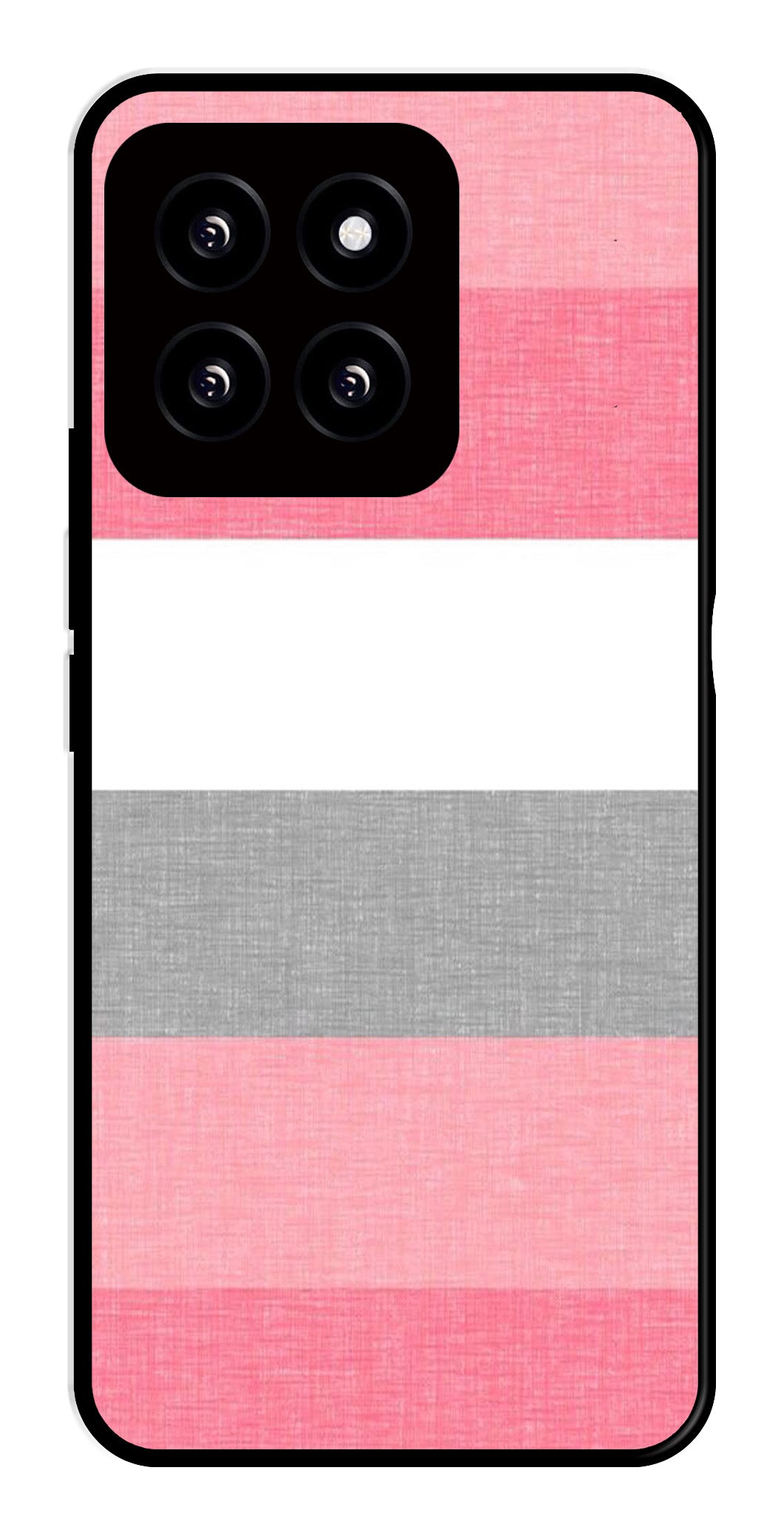 Pink Pattern Metal Mobile Case for Xiaomi 14 5G   (Design No -23)