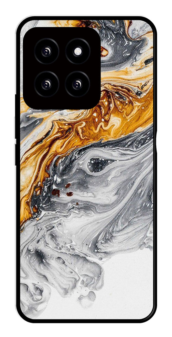 Marble Pattern Metal Mobile Case for Xiaomi 14 5G   (Design No -36)