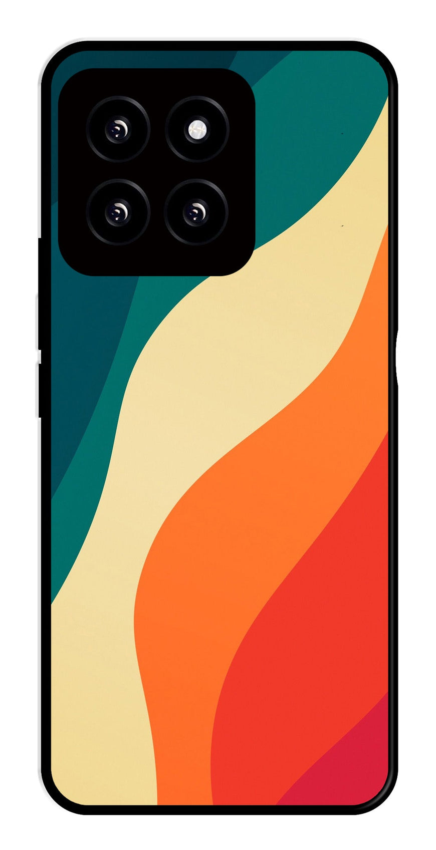 Muted Rainbow Metal Mobile Case for Xiaomi 14 5G   (Design No -39)