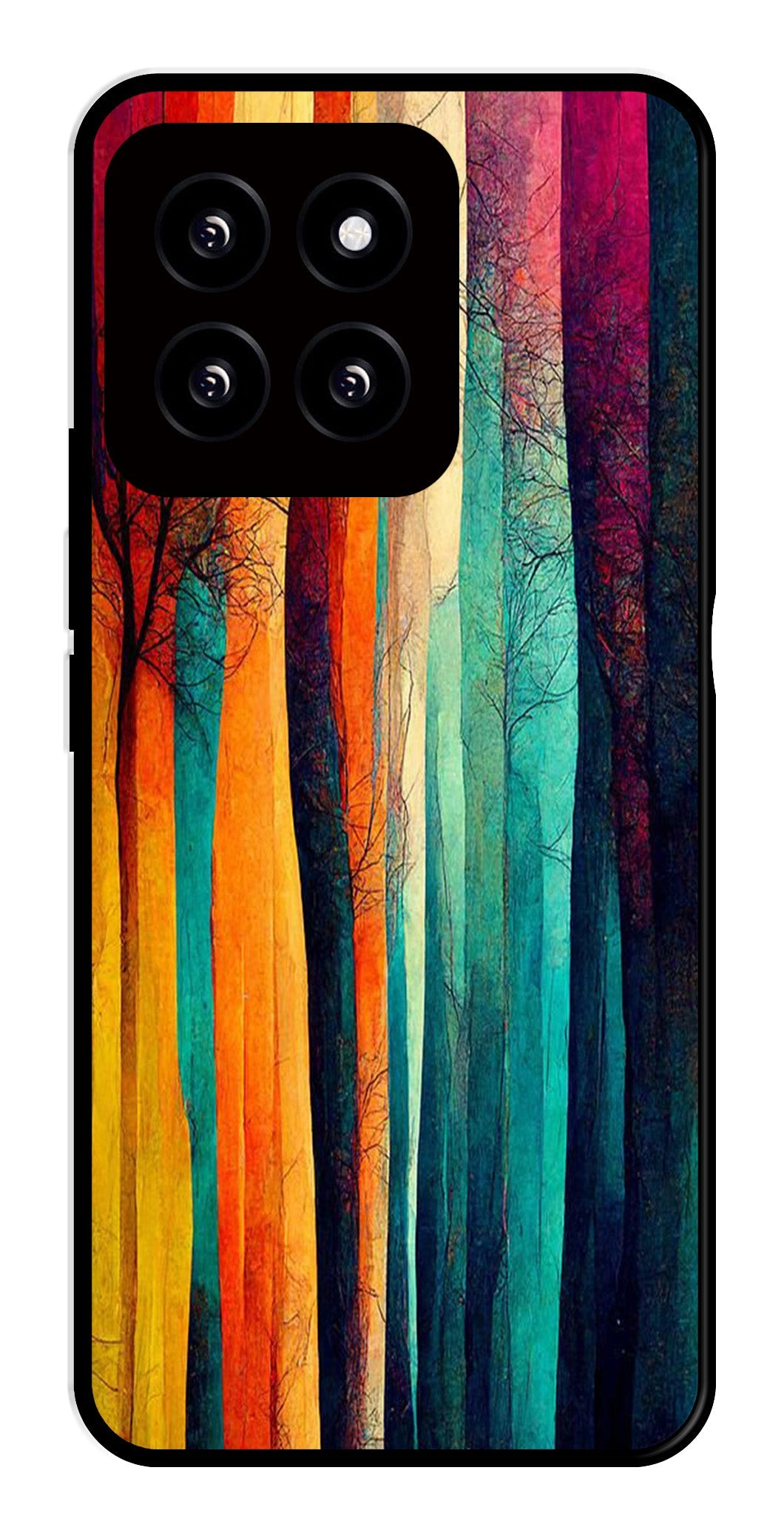 Modern Art Colorful Metal Mobile Case for Xiaomi 14 5G   (Design No -47)
