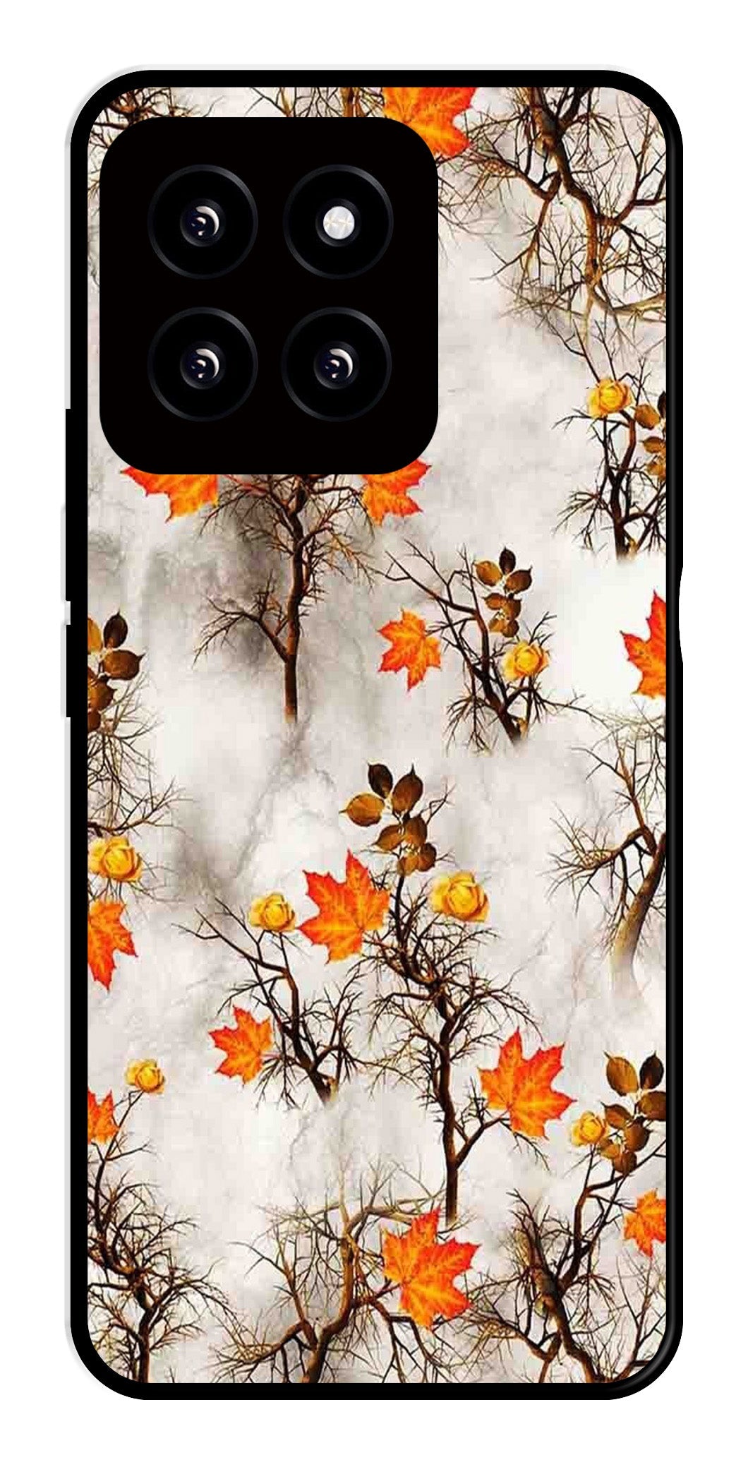 Autumn leaves Metal Mobile Case for Xiaomi 14 5G   (Design No -55)