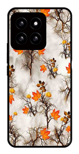 Autumn leaves Metal Mobile Case for Xiaomi 14 5G   (Design No -55)