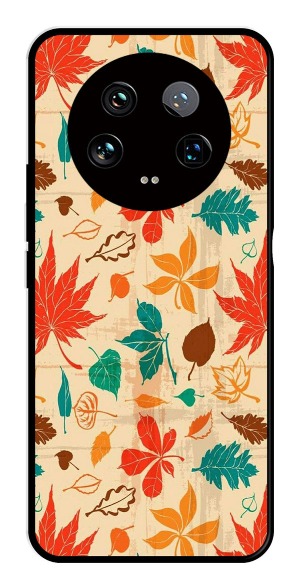 Leafs Design Metal Mobile Case for Xiaomi 14 Ultra 5G   (Design No -14)