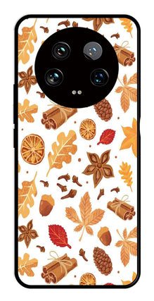 Autumn Leaf Metal Mobile Case for Xiaomi 14 Ultra 5G