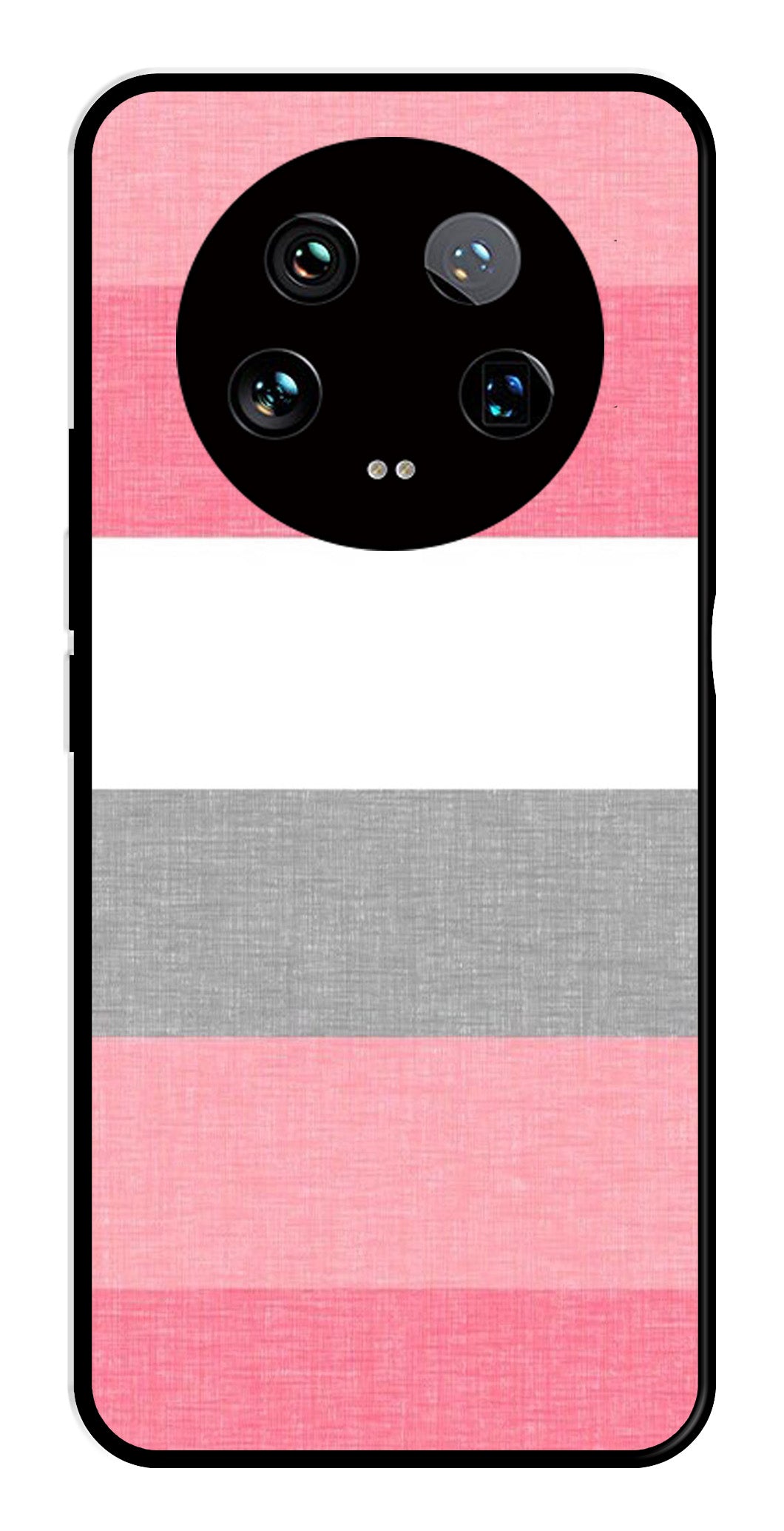 Pink Pattern Metal Mobile Case for Xiaomi 14 Ultra 5G   (Design No -23)