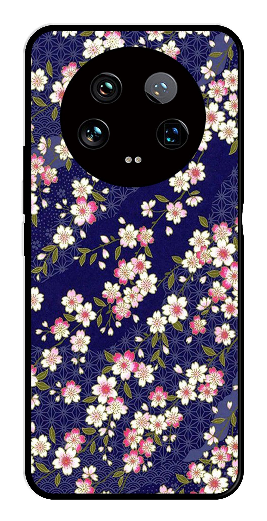 Flower Design Metal Mobile Case for Xiaomi 14 Ultra 5G   (Design No -25)