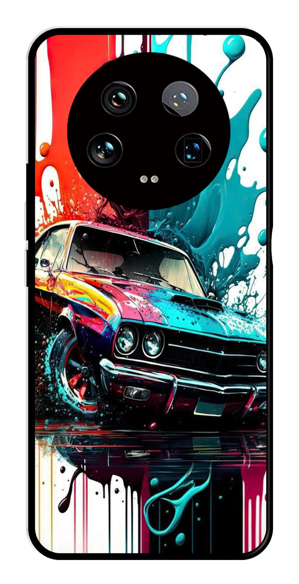 Vintage Car Metal Mobile Case for Xiaomi 14 Ultra 5G   (Design No -29)