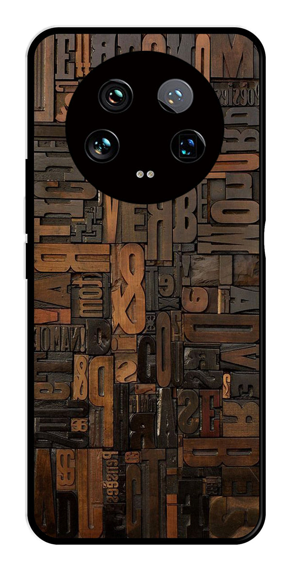 Alphabets Metal Mobile Case for Xiaomi 14 Ultra 5G   (Design No -32)