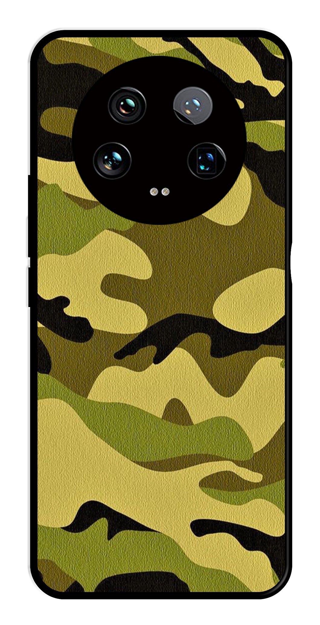 Army Pattern Metal Mobile Case for Xiaomi 14 Ultra 5G   (Design No -35)