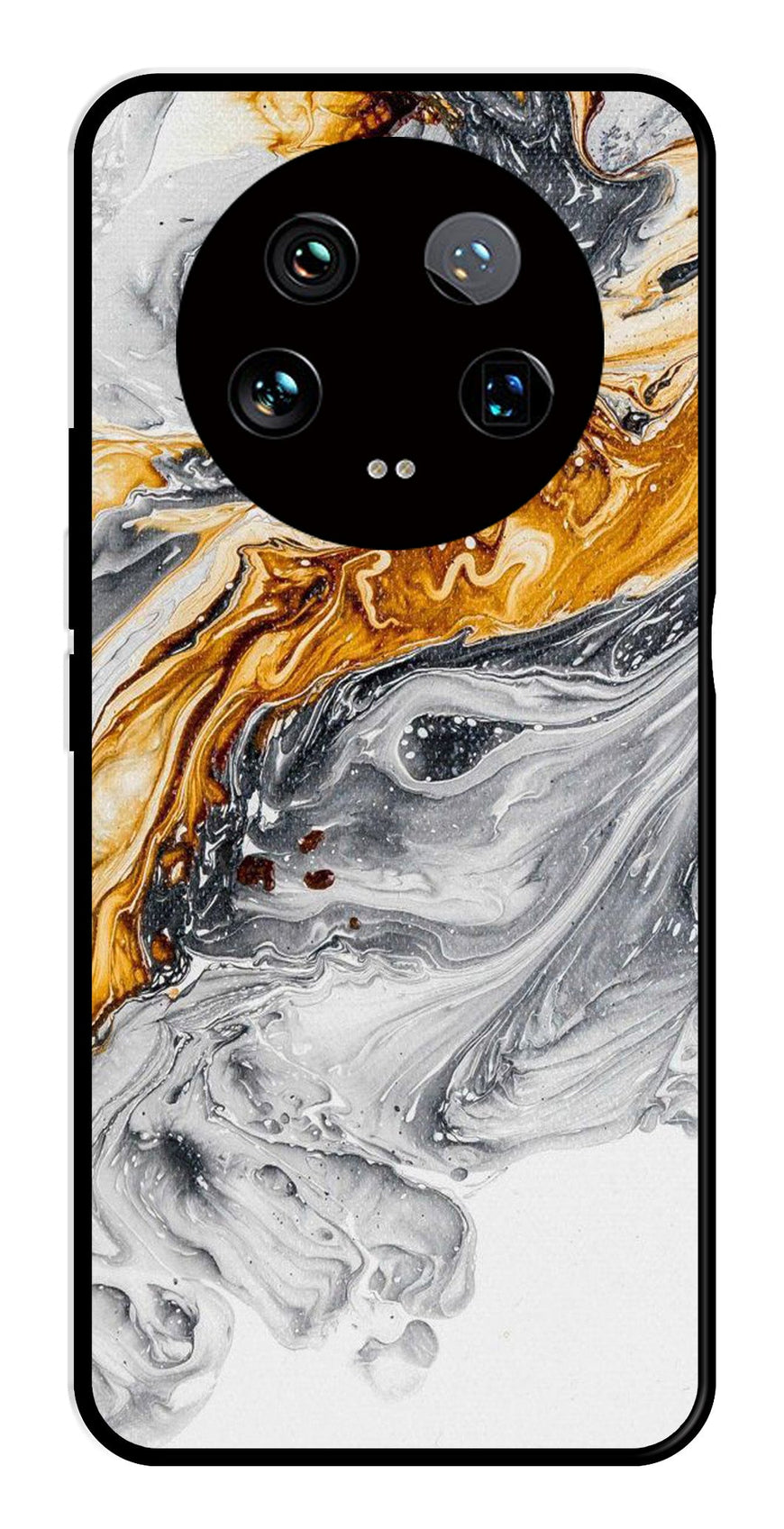 Marble Pattern Metal Mobile Case for Xiaomi 14 Ultra 5G   (Design No -36)