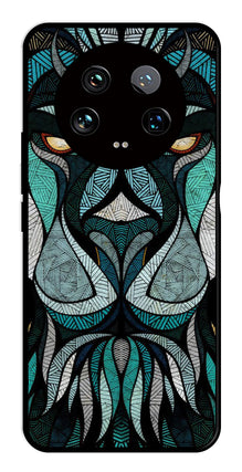 Lion Pattern Metal Mobile Case for Xiaomi 14 Ultra 5G