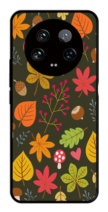 Leaves Design Metal Mobile Case for Xiaomi 14 Ultra 5G