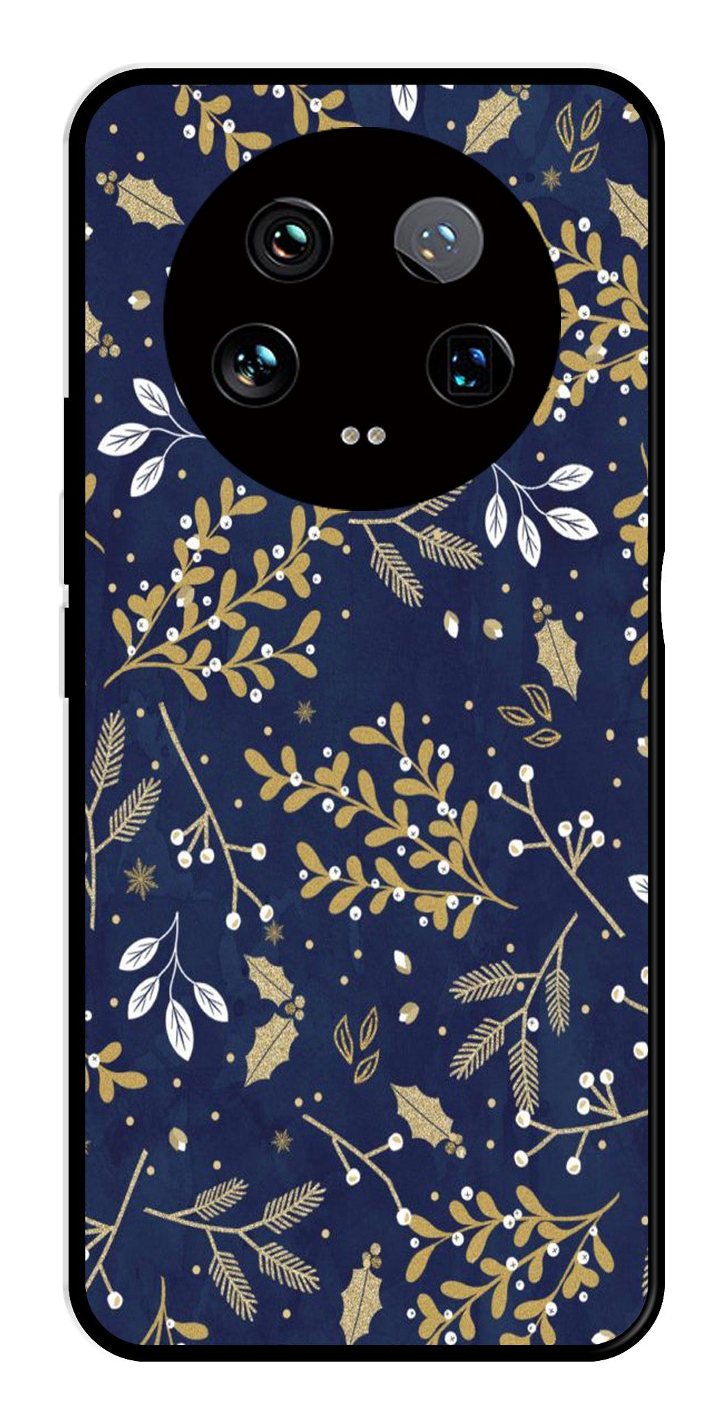 Floral Pattern  Metal Mobile Case for Xiaomi 14 Ultra 5G   (Design No -52)