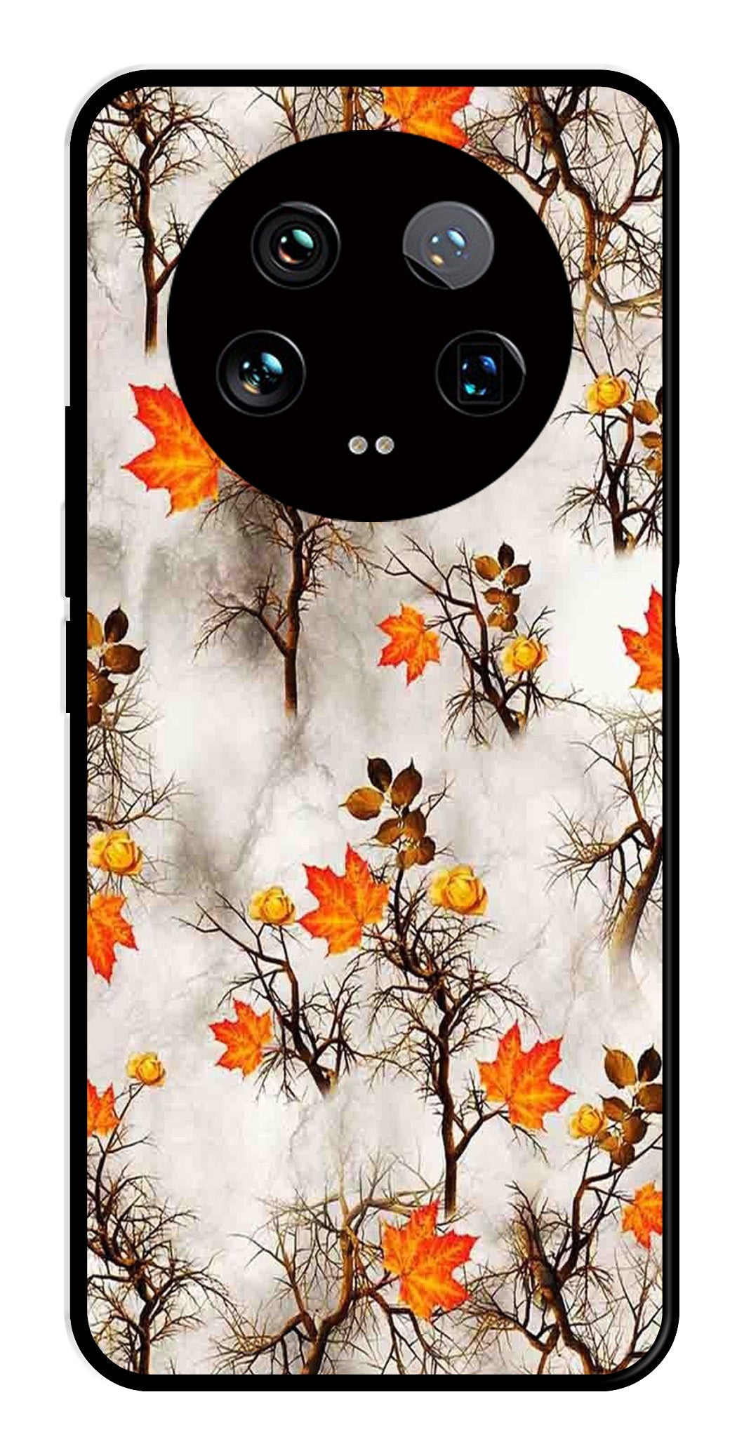 Autumn leaves Metal Mobile Case for Xiaomi 14 Ultra 5G   (Design No -55)