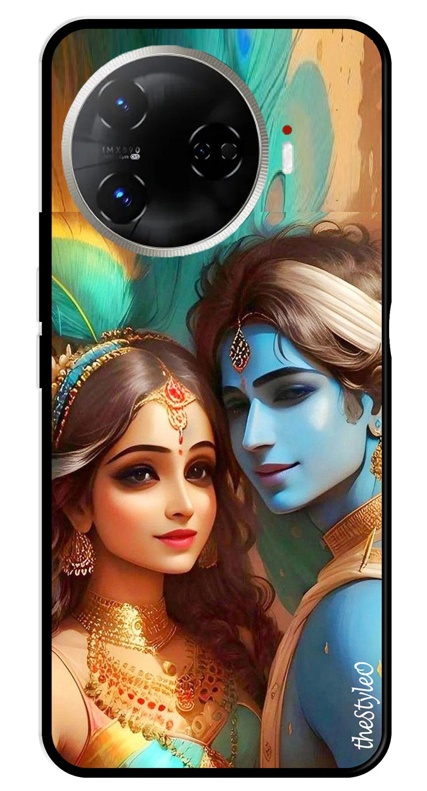 Lord Radha Krishna Metal Mobile Case for Tecno Camon 30 Pro 5G (Design No -01)