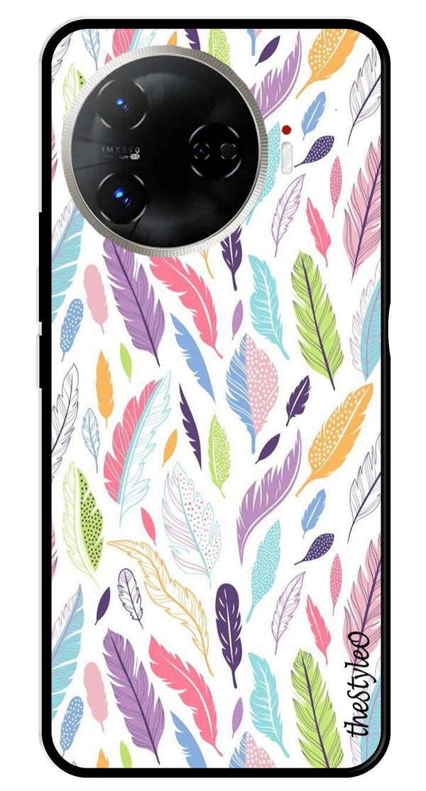 Colorful Feathers Metal Mobile Case for Tecno Camon 30 Pro 5G (Design No -06)