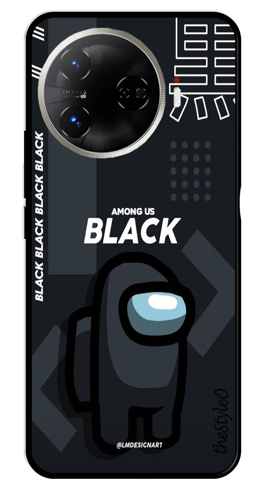 Among us Black Metal Mobile Case for Tecno Camon 30 Pro 5G (Design No -67)