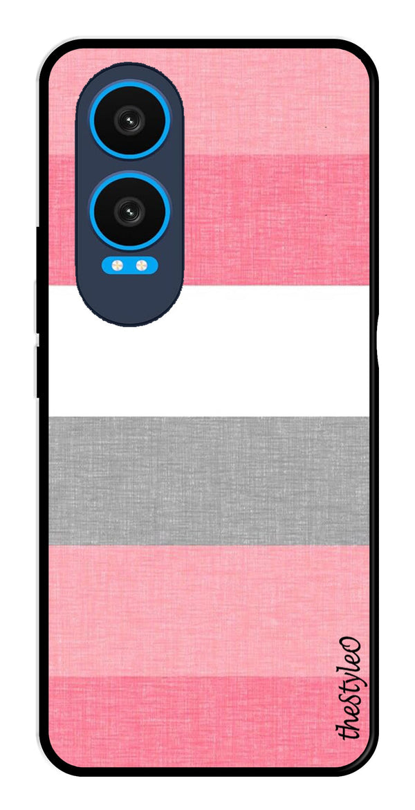 Hearts Pattern Metal Mobile Case for OnePlus Nord CE4 Lite (Design No -22)