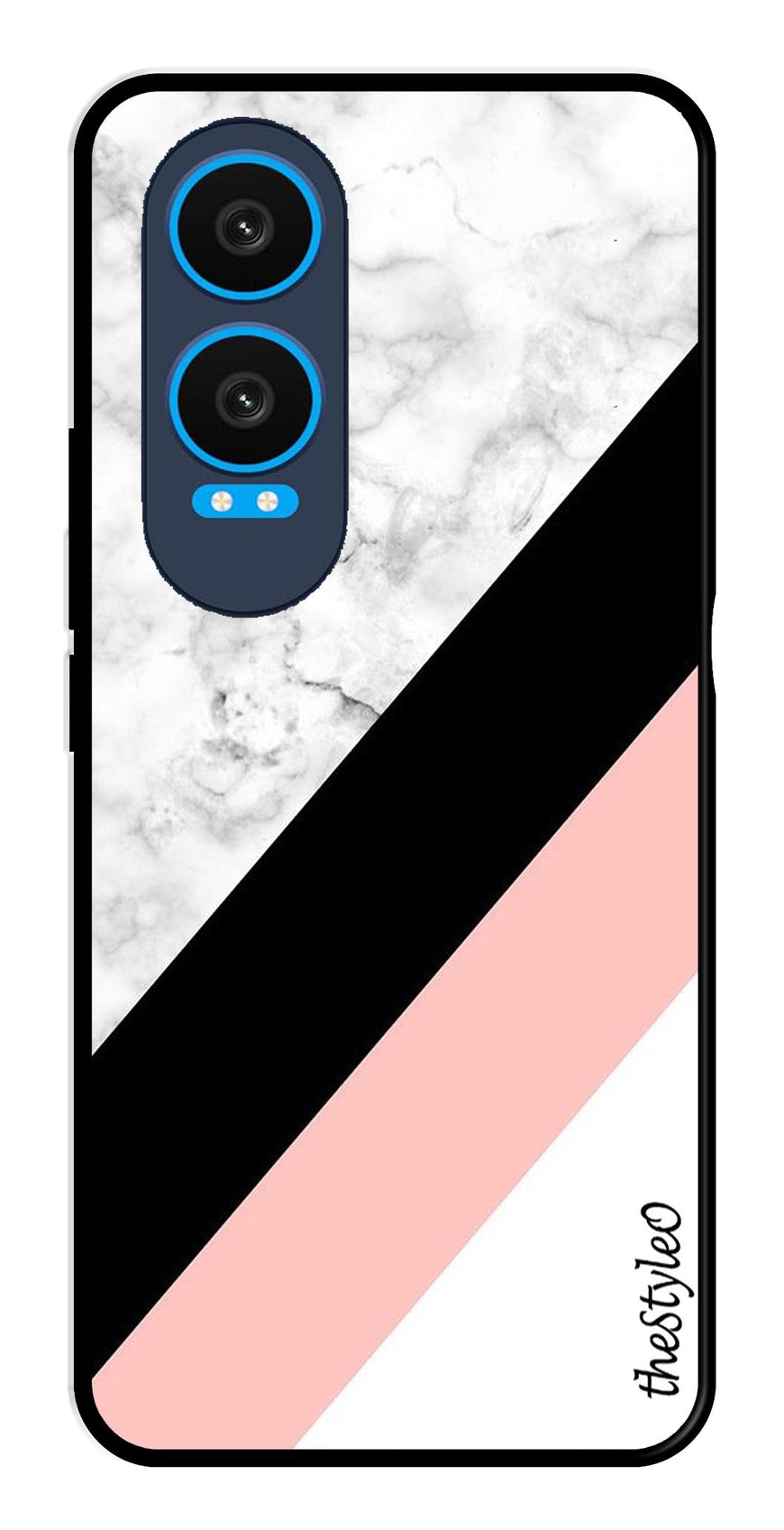 Pink Pattern Metal Mobile Case for OnePlus Nord CE4 Lite (Design No -23)