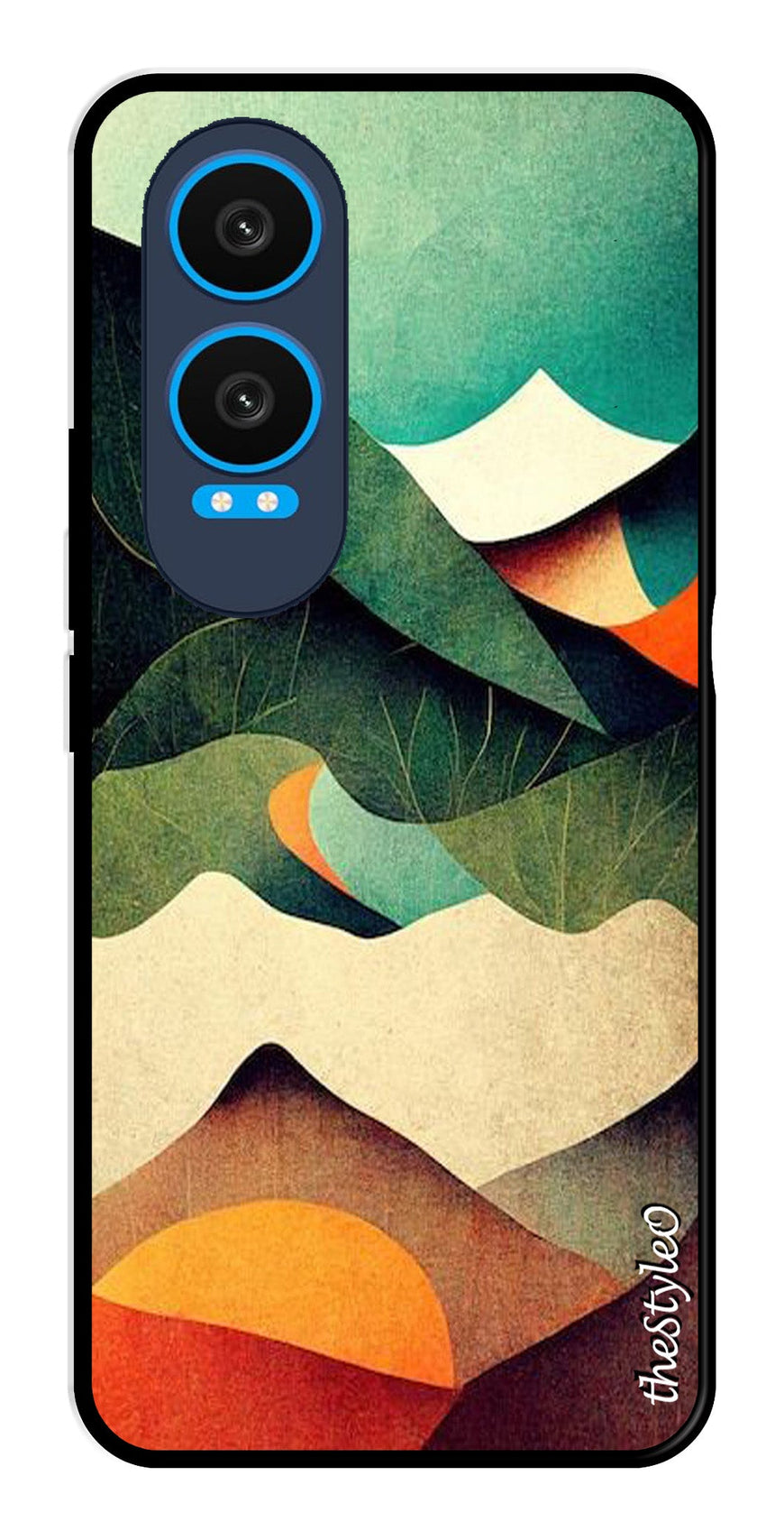 Owl Pattern Metal Mobile Case for OnePlus Nord CE4 Lite (Design No -42)