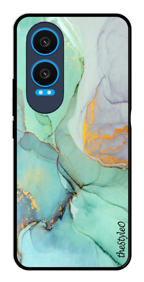 Orange Green Pattern Metal Mobile Case for OnePlus Nord CE4 Lite (Design No -45)