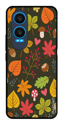 Flower Leaves Design Metal Mobile Case for OnePlus Nord CE4 Lite