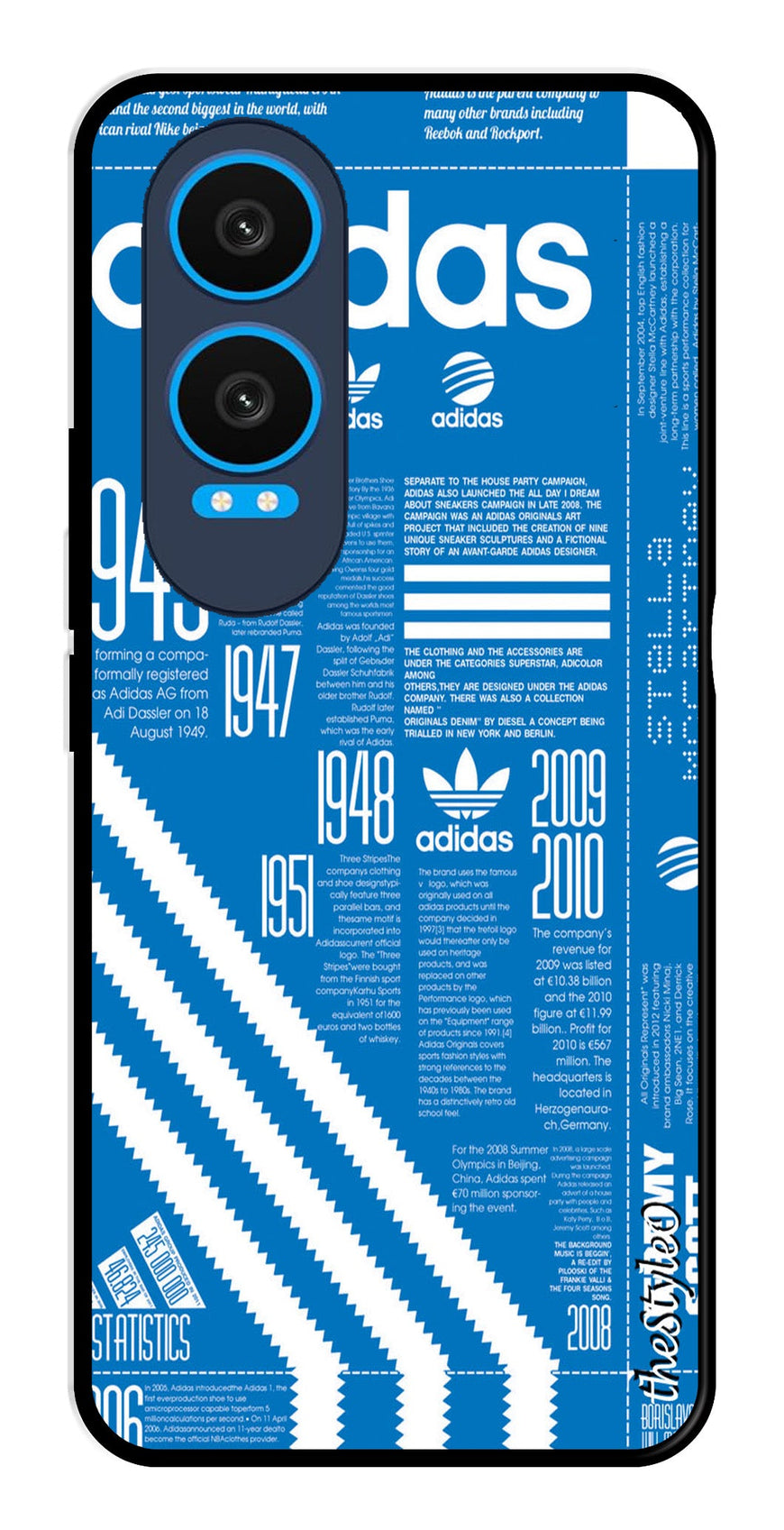 Adidas Design Metal Mobile Case for OnePlus Nord CE4 Lite (Design No -58)