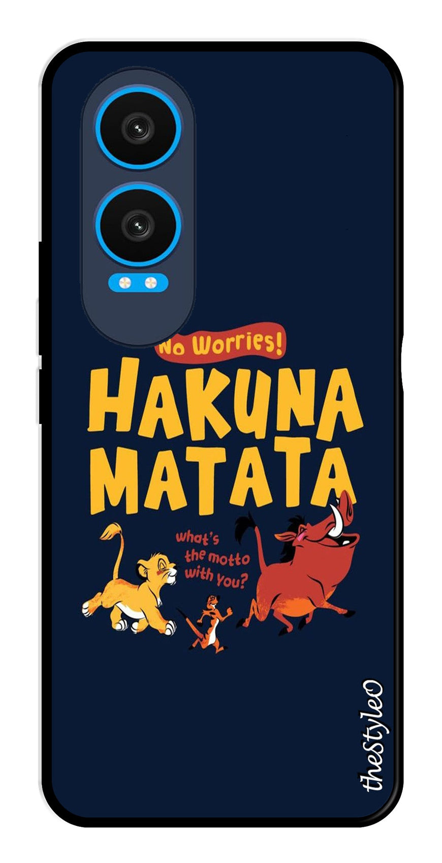 Hakuna Matata Metal Mobile Case for OnePlus Nord CE4 Lite (Design No -62)