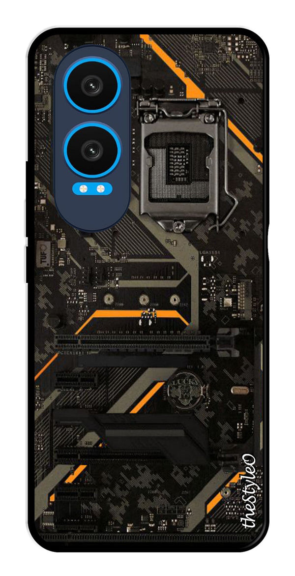 Circuit Design Metal Mobile Case for OnePlus Nord CE4 Lite (Design No -63)