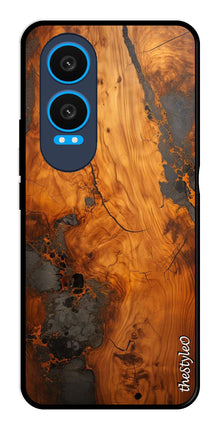 Wooden Design Metal Mobile Case for OnePlus Nord CE4 Lite